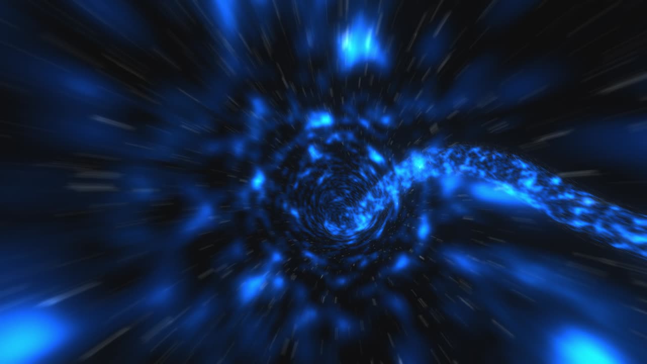 3D Space Tunnel. Space travel, space tunnel in the Galaxy.