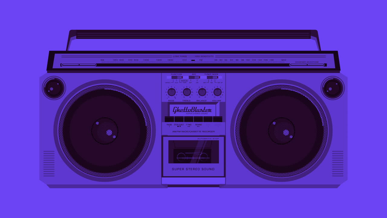 붐박스 일러스트 03