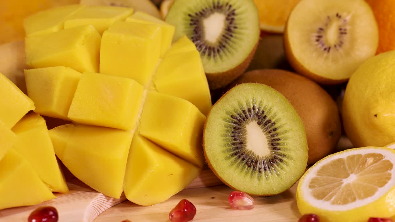 una variada variedad de frutas frescas