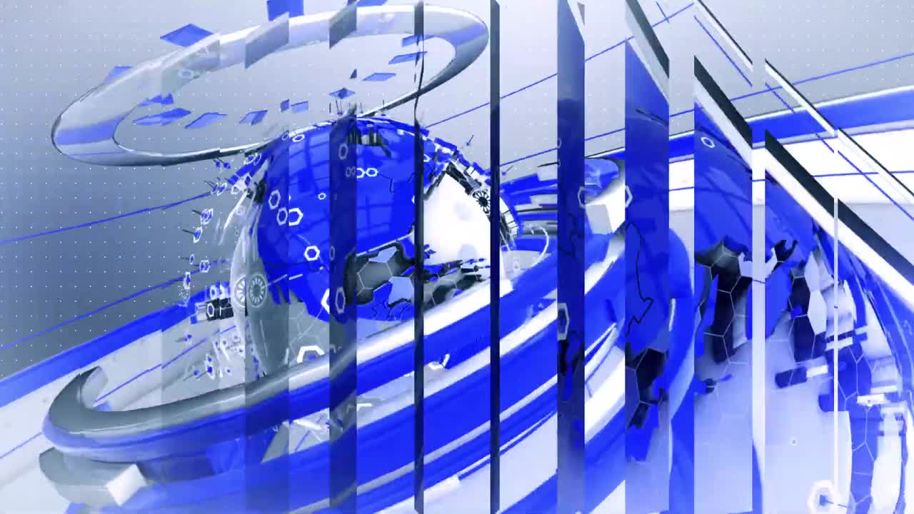 3D 디지털 세계 지도 뉴스 소개 배경