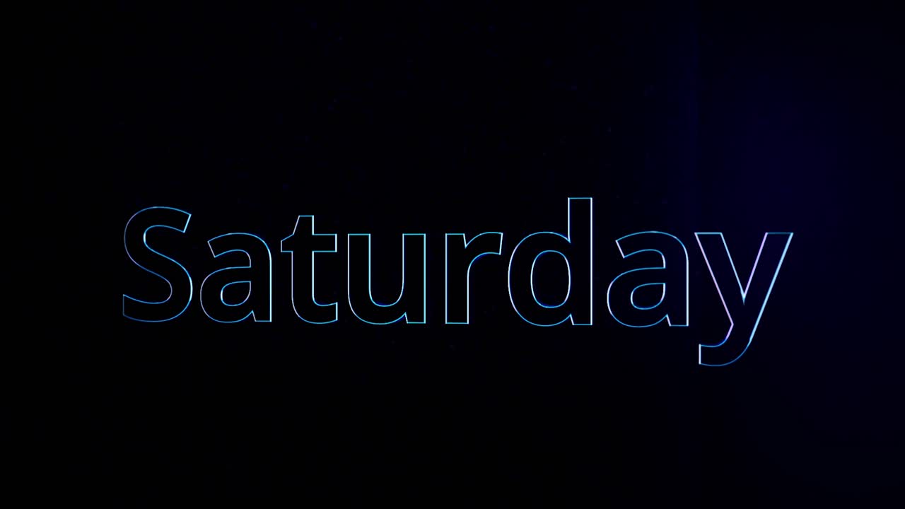 Saturday Text Graphic Design