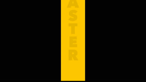 happy easter with yellow line on fashion black gradient