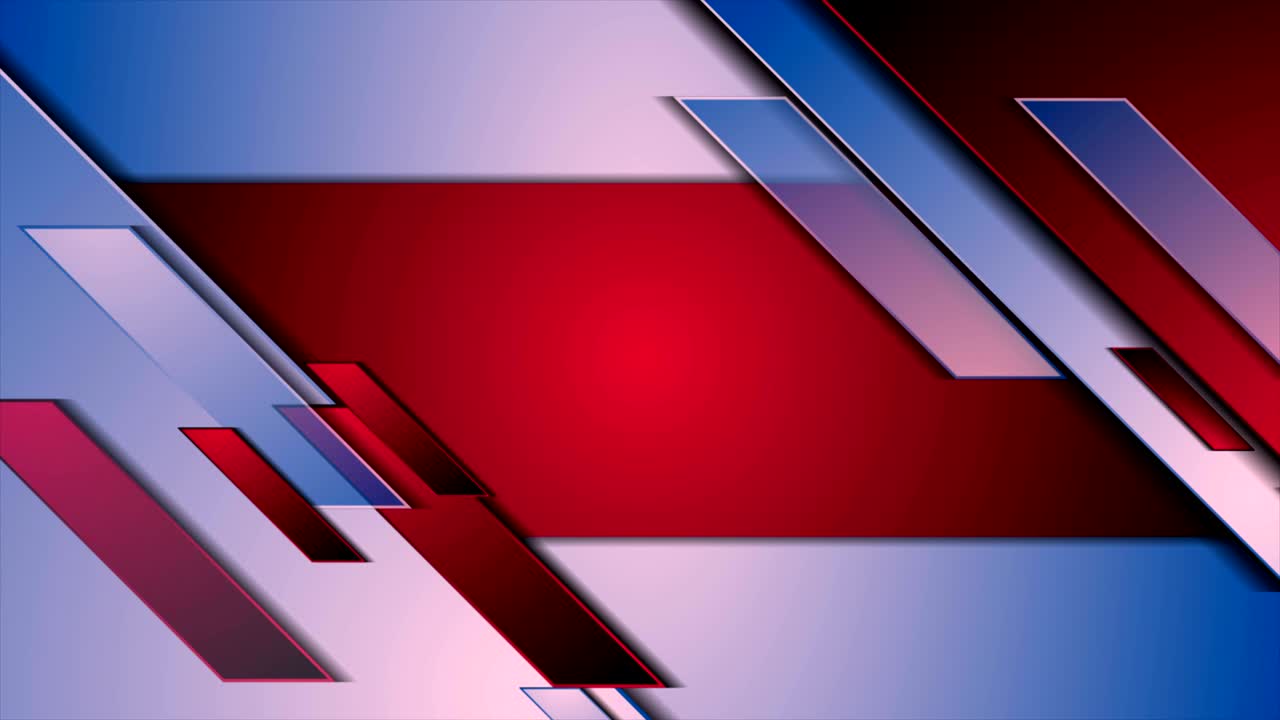 tecnologia geometrica rosso e blu motion design