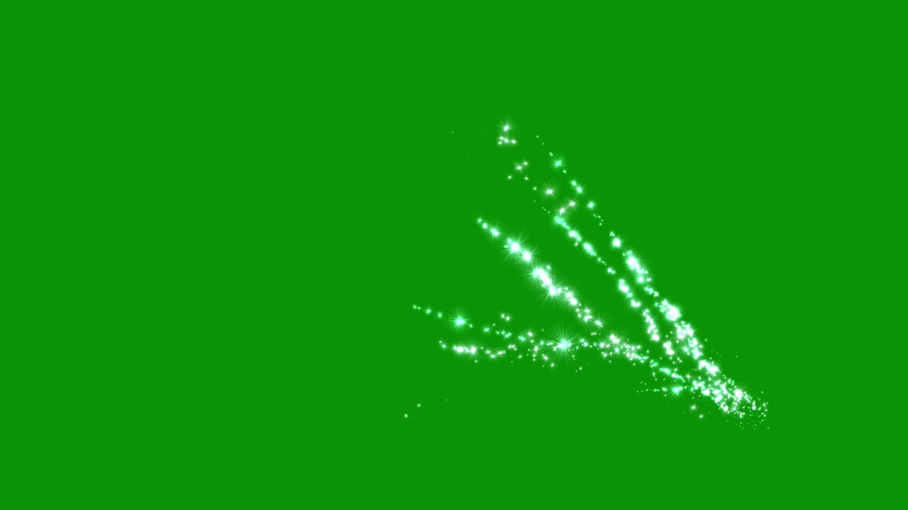 빛나는 반이는 녹색 화면 배경으로 모션 그래픽을 반인다
