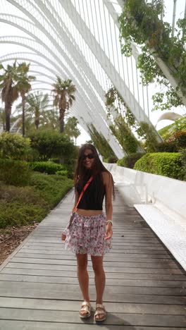 young woman in a park