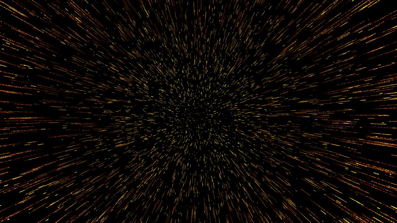 Many colored particles with a train scatter