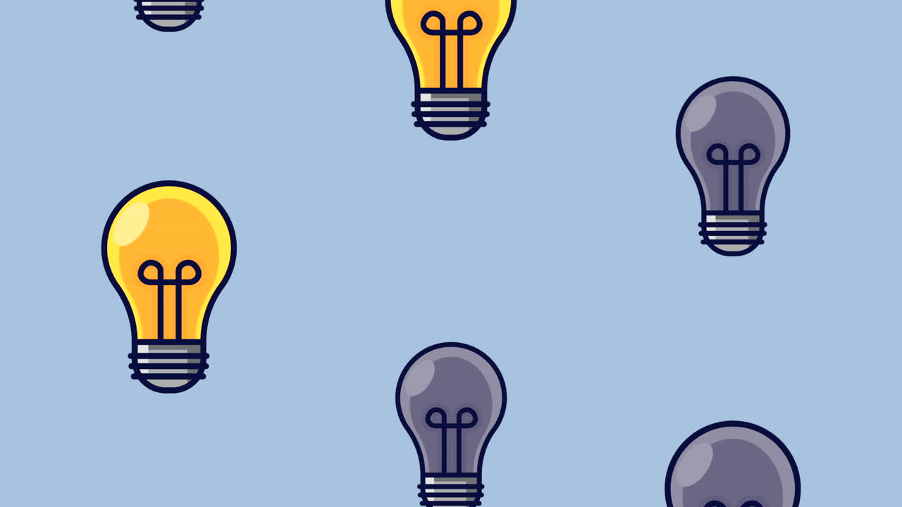 patrón de ideas creativas de bombillas