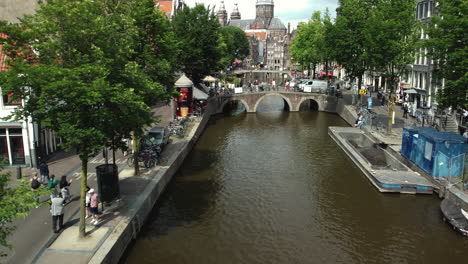 amsterdam canal in the summer