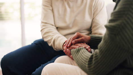 Closeup,-holding-hands-and-senior-couple