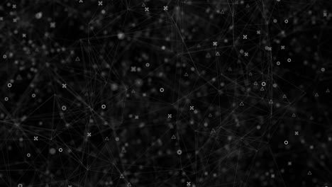 abstract digital geometric polygonal plexus grid background of points nodes lines 3d glowing