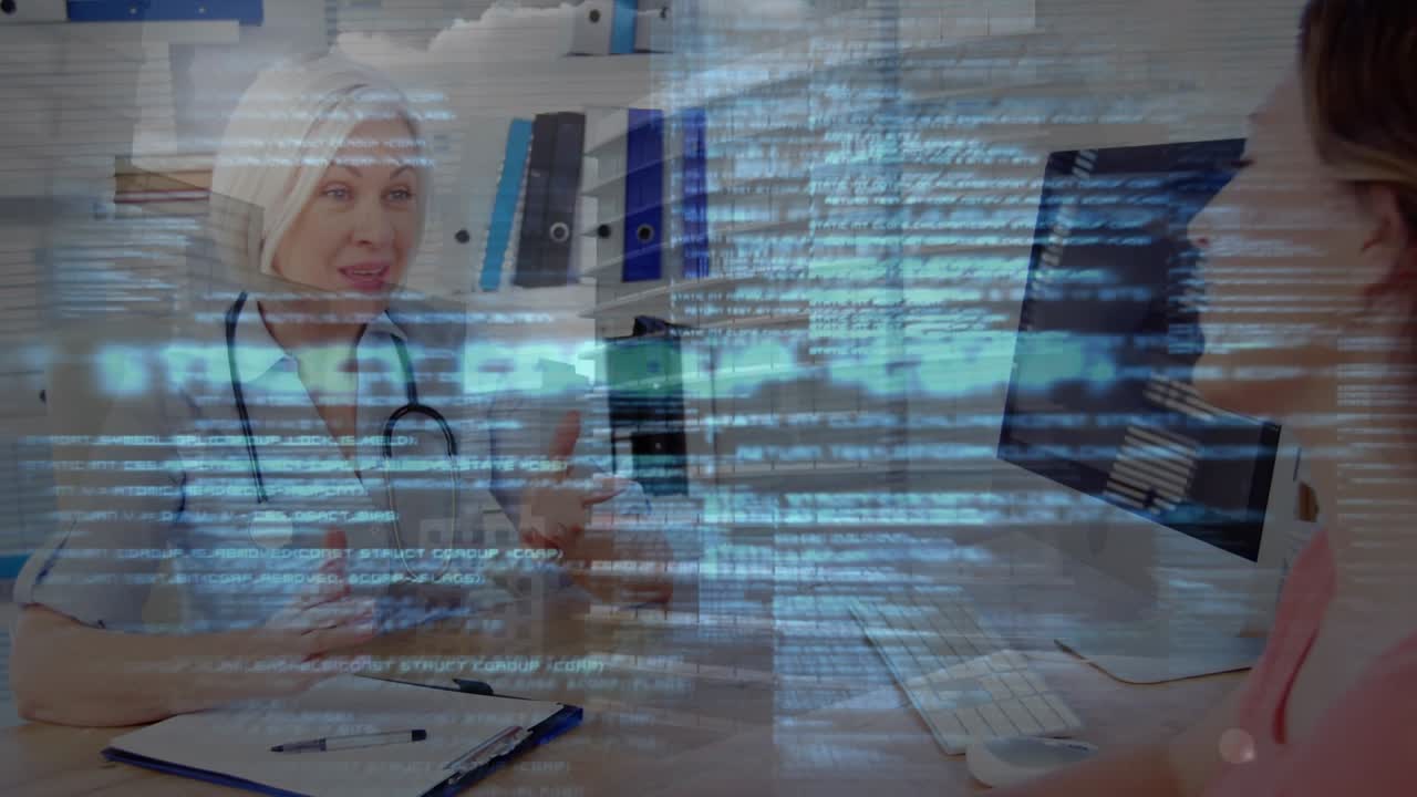 Animation of data processing over diverse doctor and patient