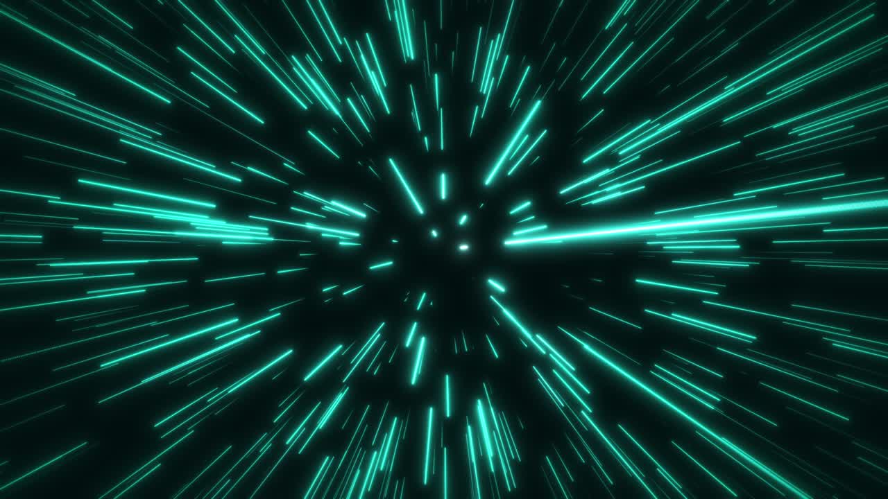 Green Hyperdrive LightSpeed Tunnel Loop Background