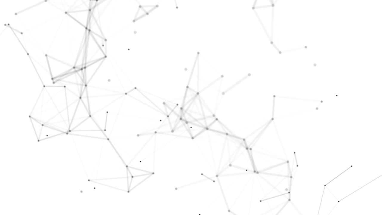 Plexus fantasy abstract technology. Abstract geometric background with moving lines, dots and triangles. Science. Medicine and technology. Loop animations