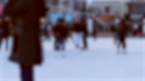 out of focus ice rink