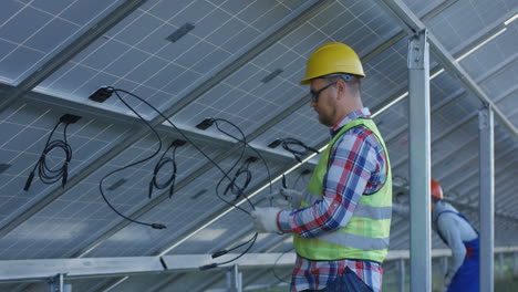 solar panel installation and wiring