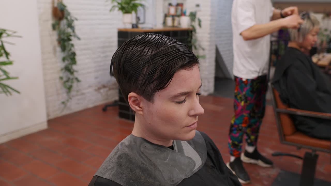 Haircut at a salon