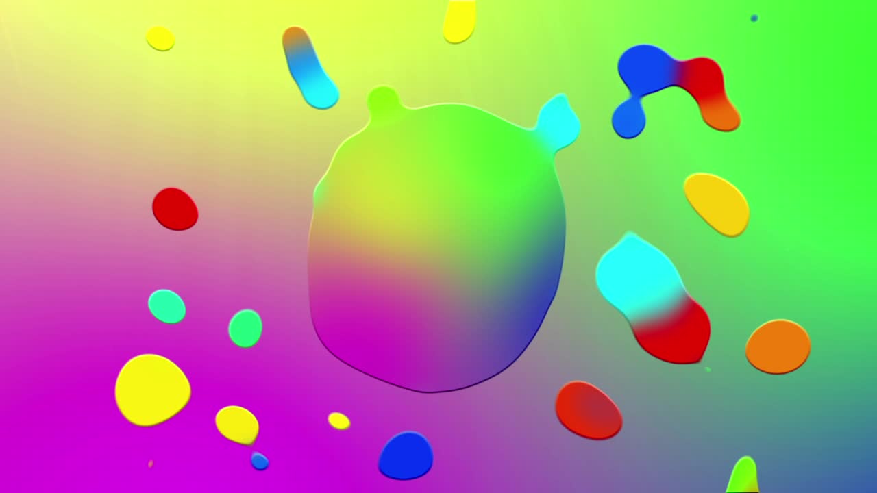 Colorful Abstract Blobs with Gradient Background