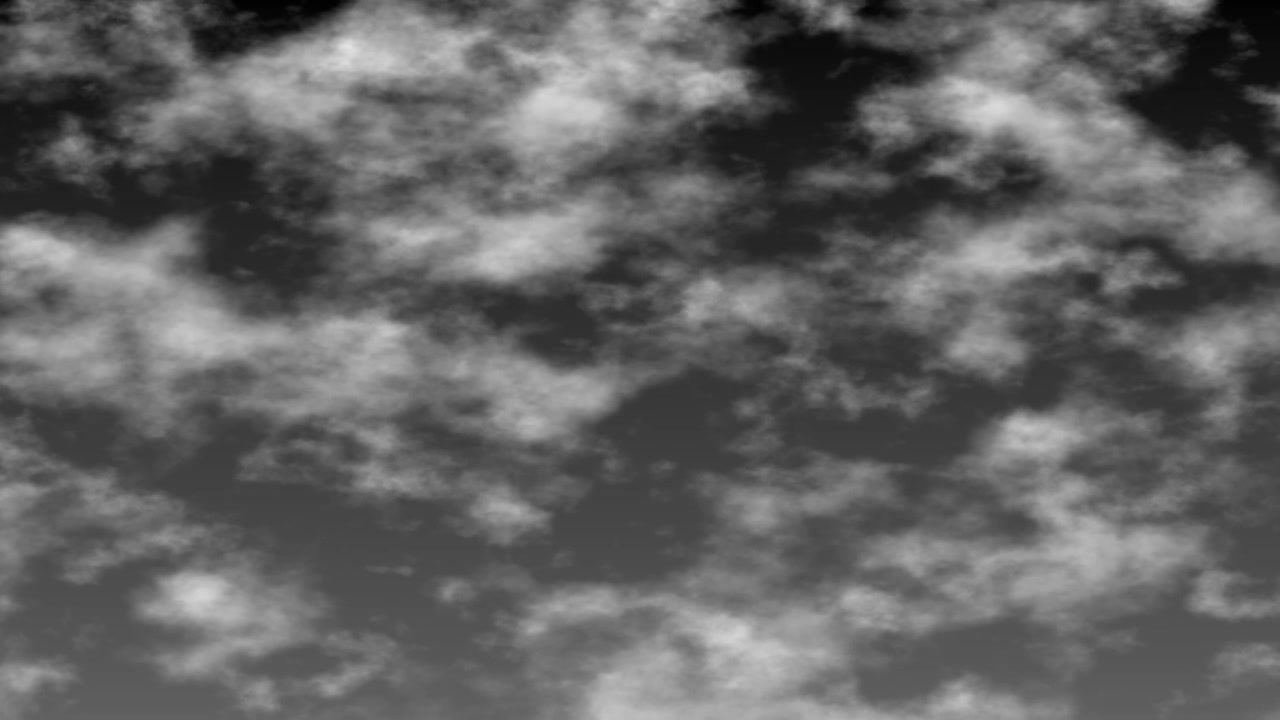 Black and white stylized clouds drift vertically in a continuous, smooth looping motion.