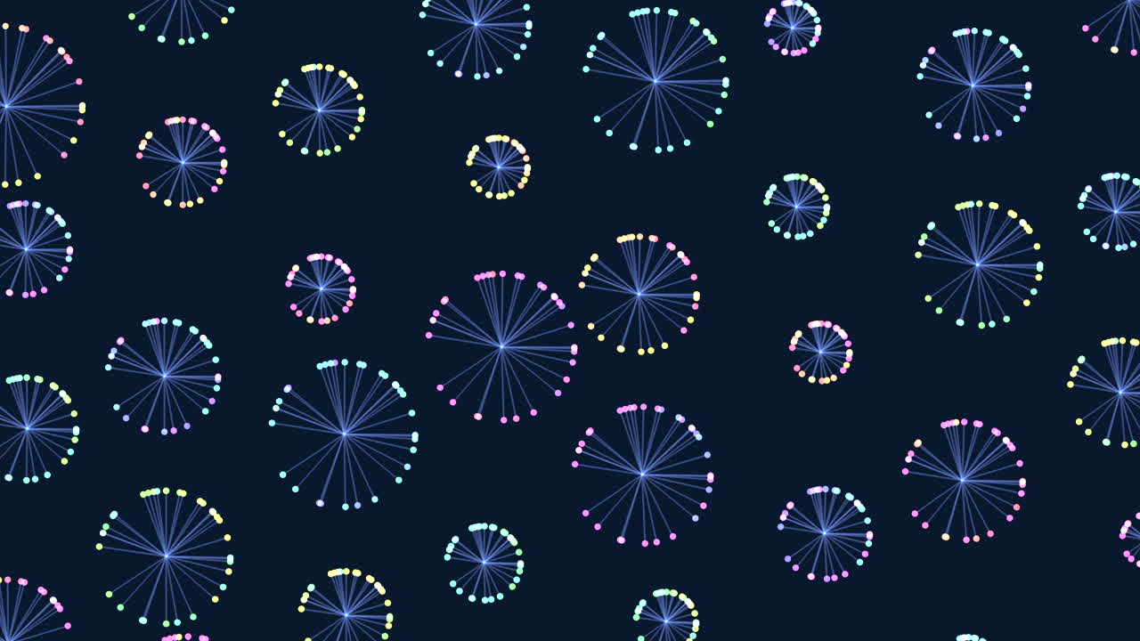 deslumbrante patrón de diente de león azul y blanco sobre un fondo oscuro