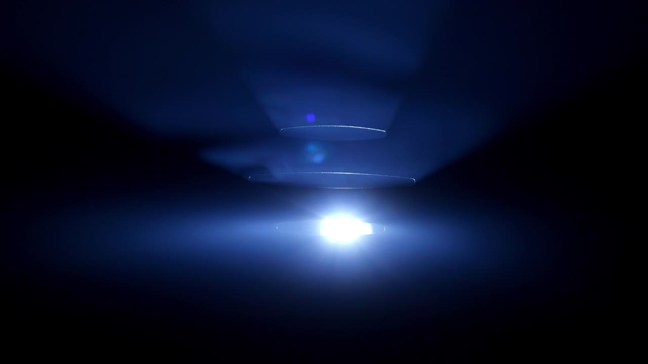 luz en un fondo de humo.