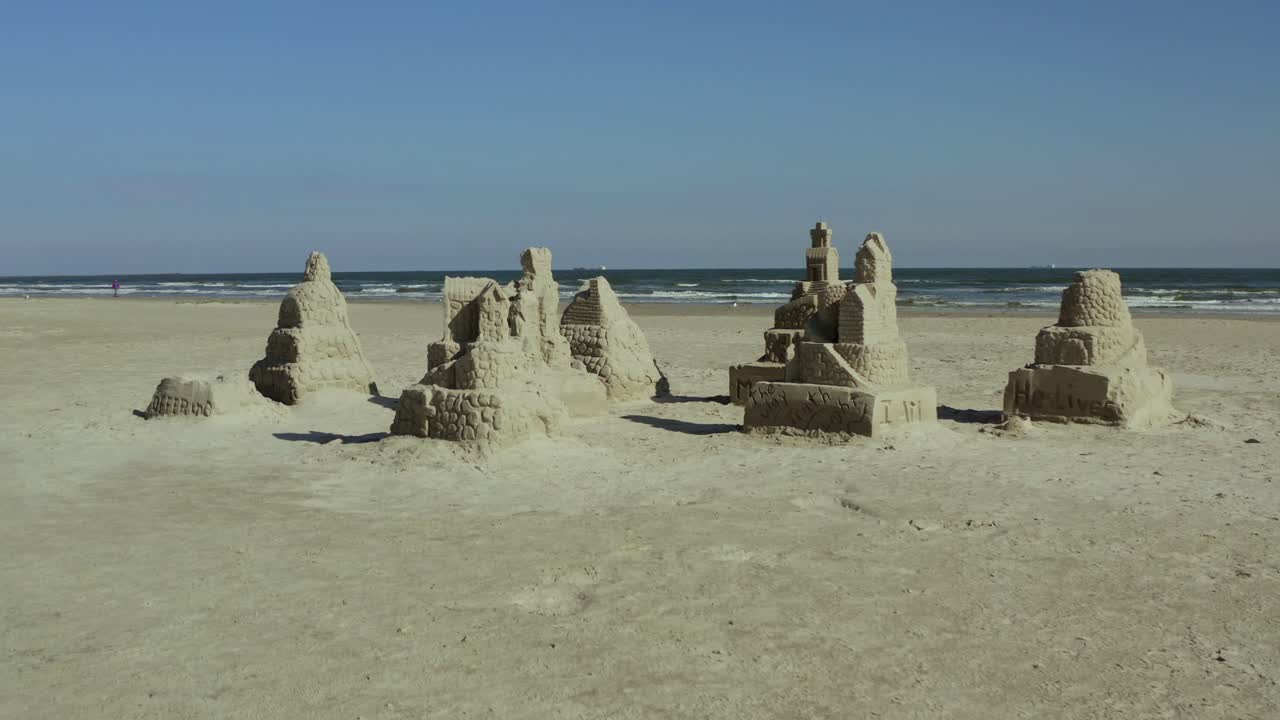 텍사스 해변의 놀라운 모래성 마을