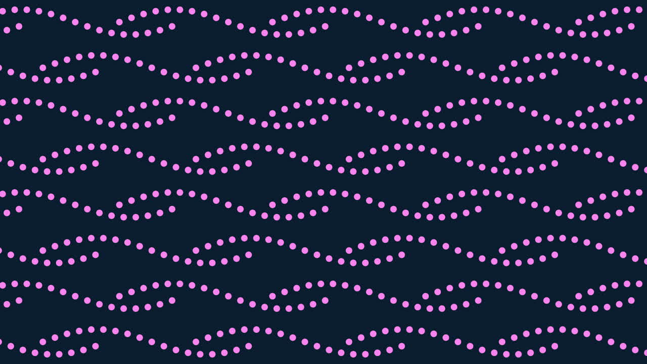 A striking black and gold wave design is created by a series of small circles arranged in a wave formation. Each circle is evenly spaced and linked by connecting lines