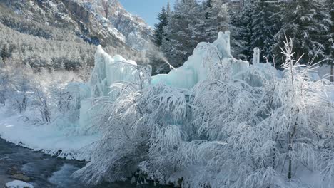 Winter-view-in-northern-Italy,-Dolomites