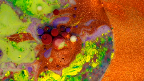 4k abstract liquid oil bubble background