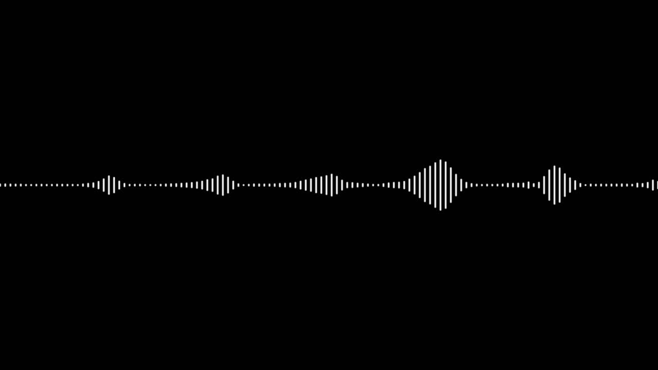 A simple black and white audio waveform equalizer effect