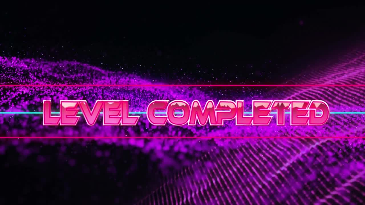 게임의 애니메이션, 텍스트, 기하학적 움직이는 모양, 불꽃놀이