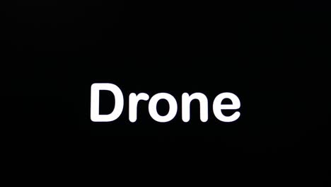 a combination of upper and lower case letters in putting the word drone together