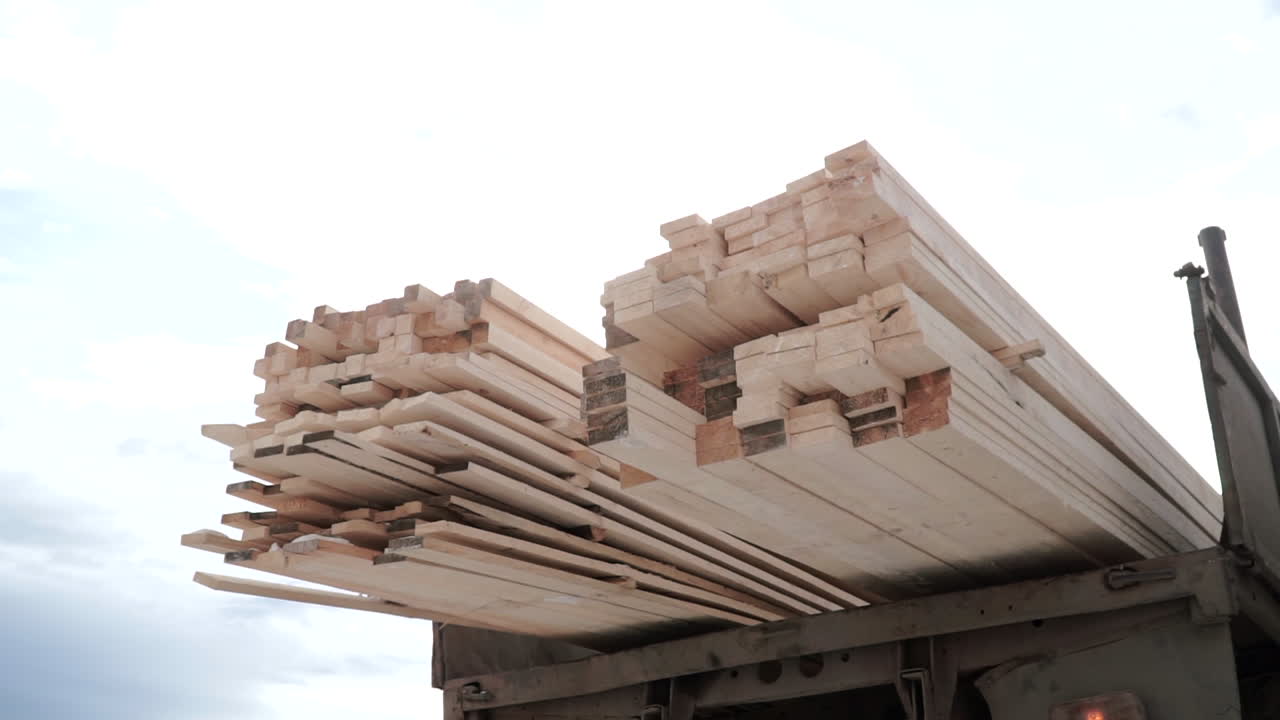 Stacked Lumber on a Truck