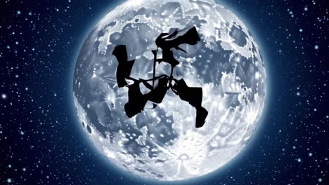 witches flying on the moon