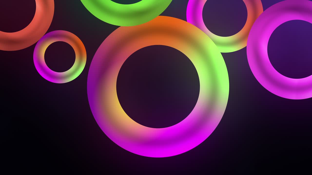 Multicolored Pop Neon Glow Rainbow Spectrum Rings Illusion Pattern Technology Loop. 4K 3D Seamless Looping Motion Graphic Video Footage Clip Visual VJ Gradient Background for advertising, presentation