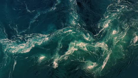 Waves-of-water-of-the-river-and-the-sea-meet-each-other-during-high-tide-and-low-tide.