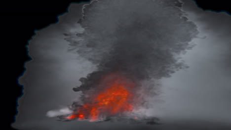 explosión de fuego