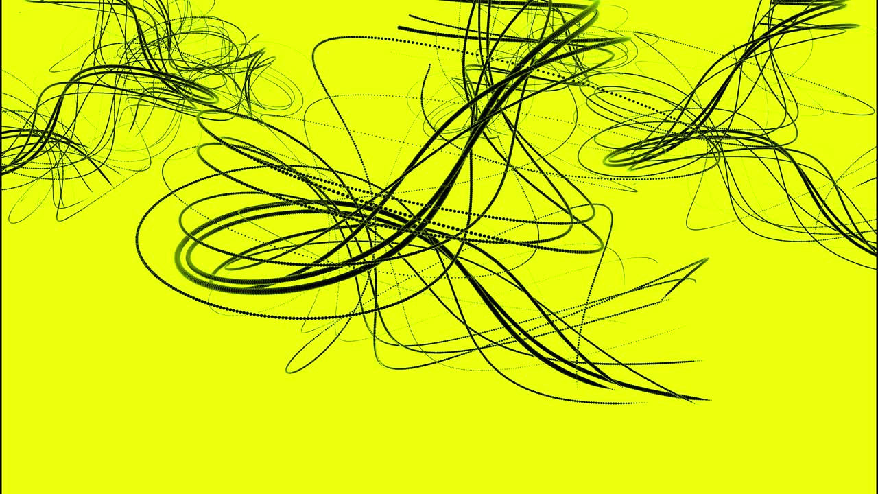 líneas giratorias abstractas en fondo amarillo