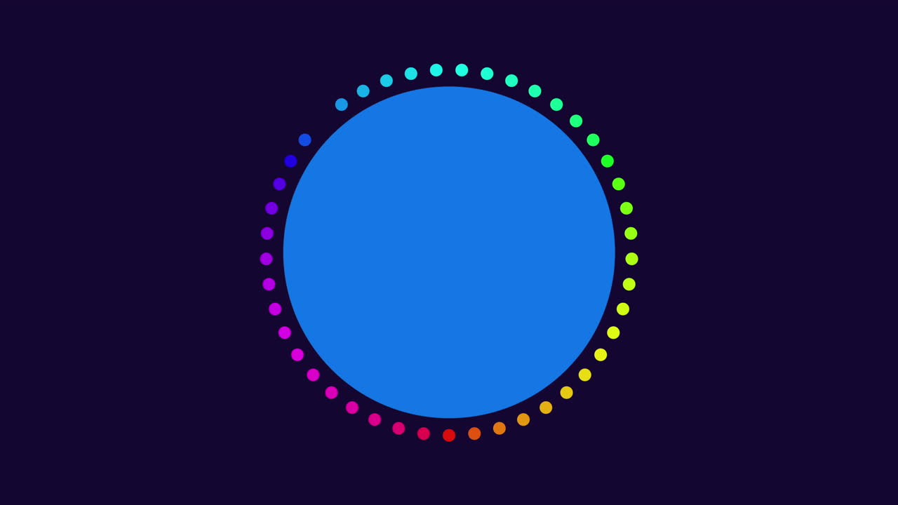 A circular design featuring diverse colored dots on its perimeter, sparking curiosity with its mysterious and abstract portrayal