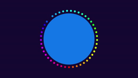 A circular design featuring diverse colored dots on its perimeter, sparking curiosity with its mysterious and abstract portrayal