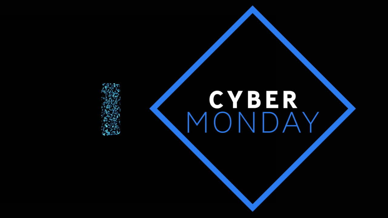 Cyber Monday på sort baggrund