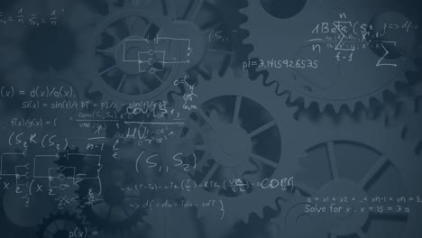 mathematical formulas with gears