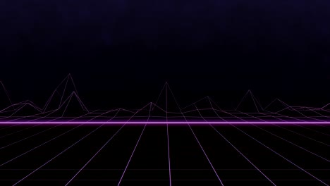 80s retro mountains background
