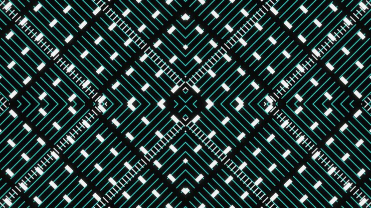 Simple black-and-white cyclic animation VJ Loop