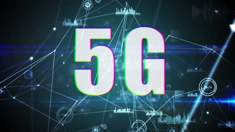texto 5g contra una red de conexiones y procesamiento de datos
