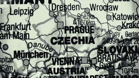 map of central european countries and cities