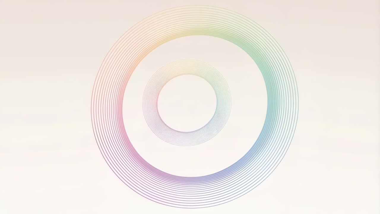 Abstract circles with gradient lines