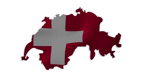 a high-quality footage of 3d switzerland flag fabric surface background animation