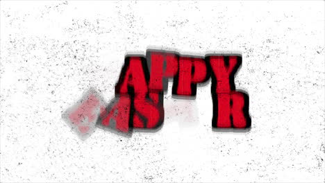 texto rojo feliz pascua en textura grunge