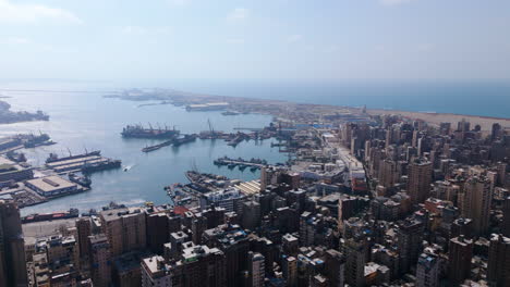 alexandria lighthouse and harbor - drone footage