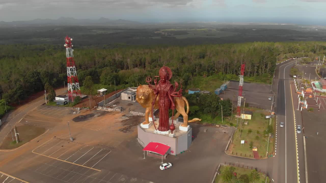 destino del templo en mauricio con dioses hindúes en 4k